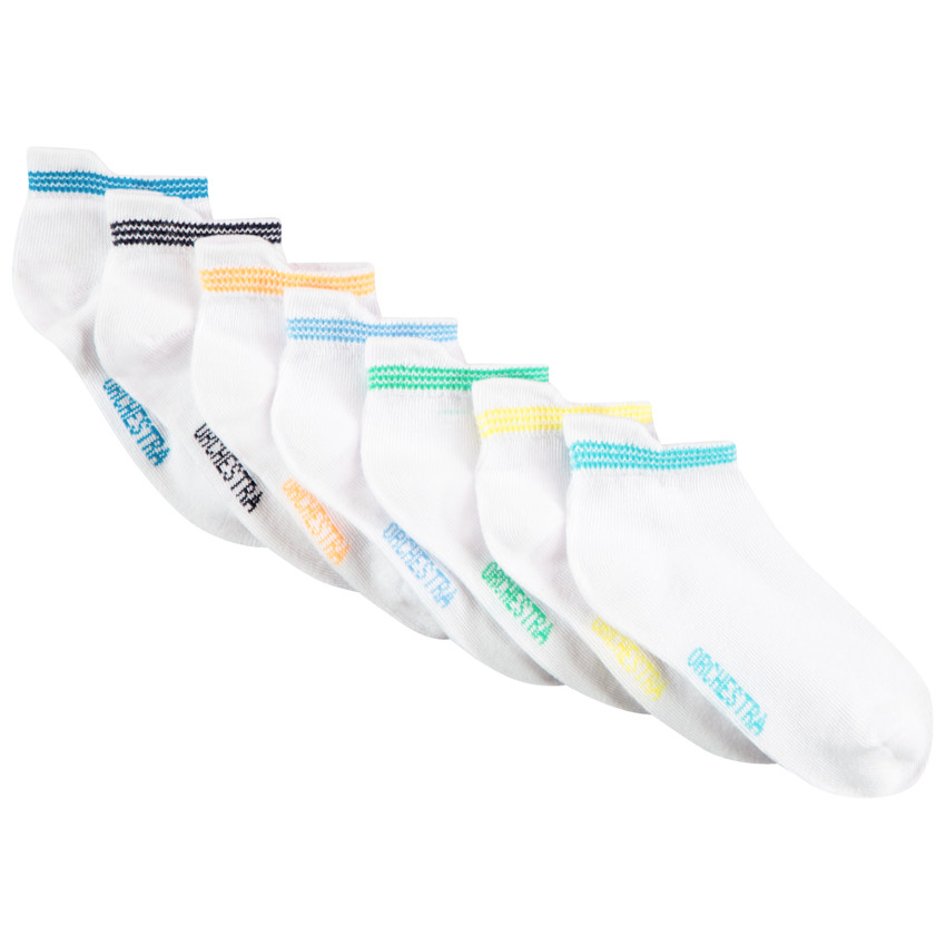 Lot de 7 paires de chaussettes courtes pour garçon 