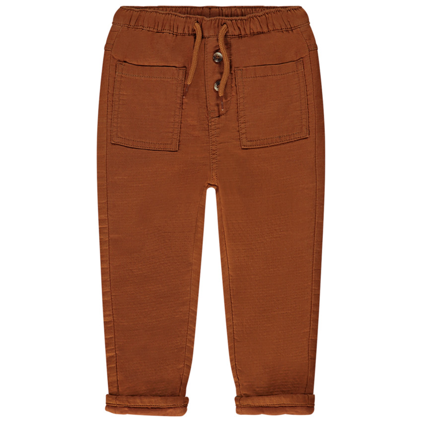 Pantalon droit en toile gaufrée pour bébé garçon 