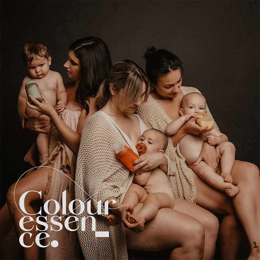 Biberon en silicone Colour Essence 250 ml Rose 