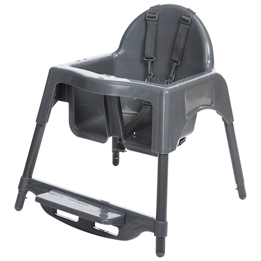 Chaise-haute fixe 2 en 1 Capucine grise 