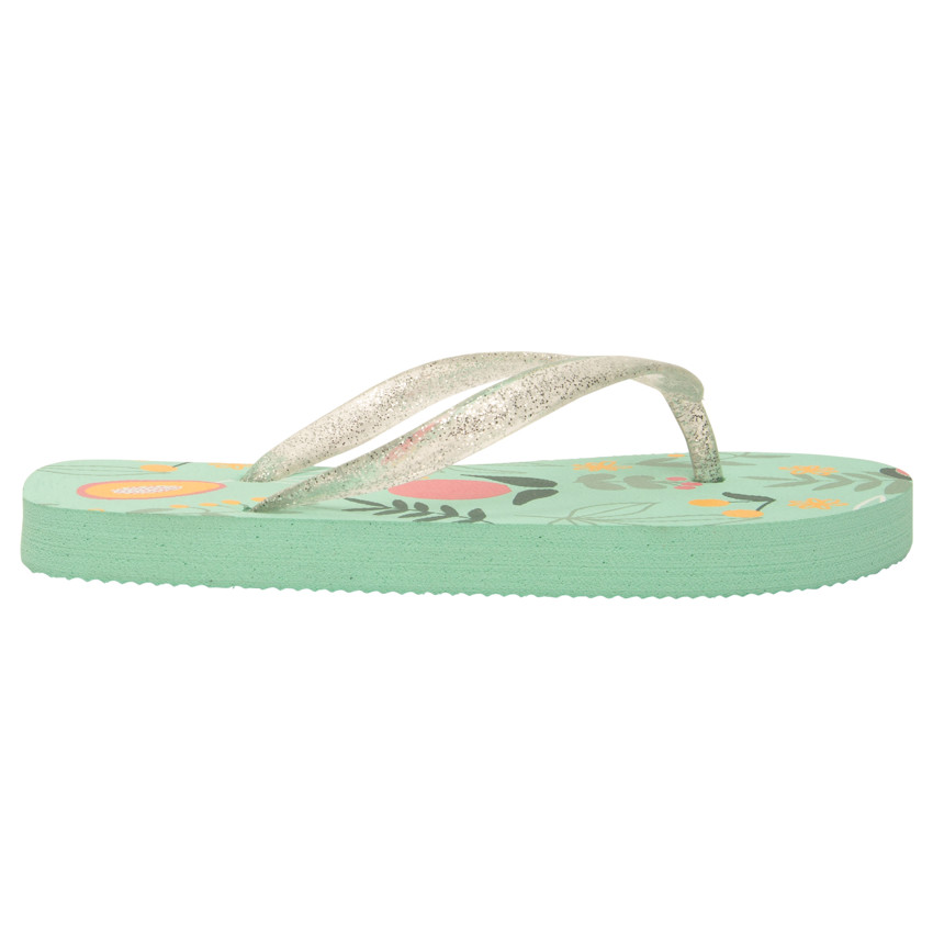 Slippers met glinsterende band en fruitprint voor meisjes met bandje volgens de leeftijd 