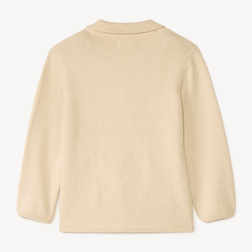 Gilet manches longues en tricot col tailleur pour garçon 