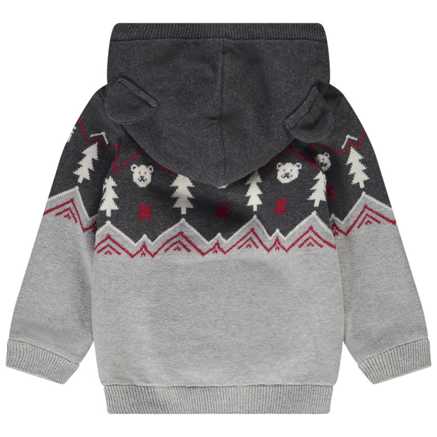 Gilet à capuche en tricot pour bébé garçon 