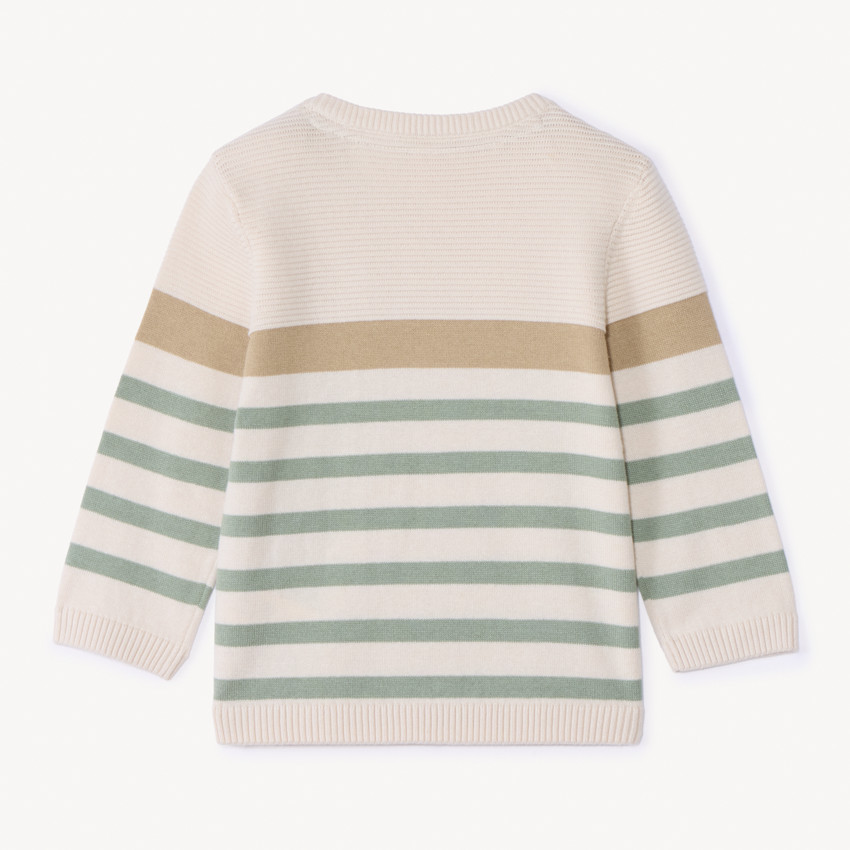 Pull rayé en tricot fantaisie pour bébé garçon 