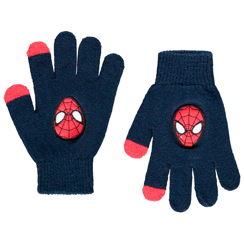 Afrikaanse Dierentuin Verzoenen Handschoenen in tricot met geborduurde Spiderman, voor jongens.
