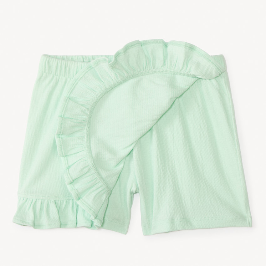 Tweedelig set met mouwloos shirt en bloemetjes shortrok meisjes 