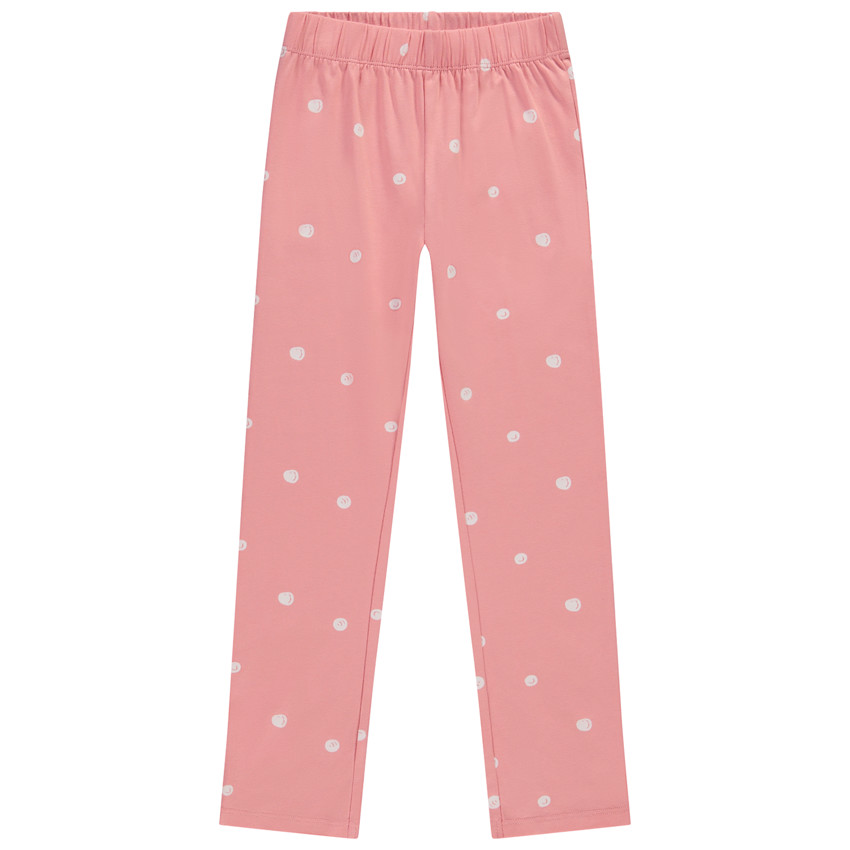 Pyjama 2-delig met t-shirt met ruches + bedrukte broek voor meisjes 