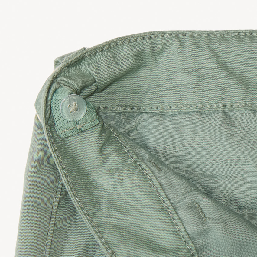Bermuda uni en toile avec ceinture lacet garçon 