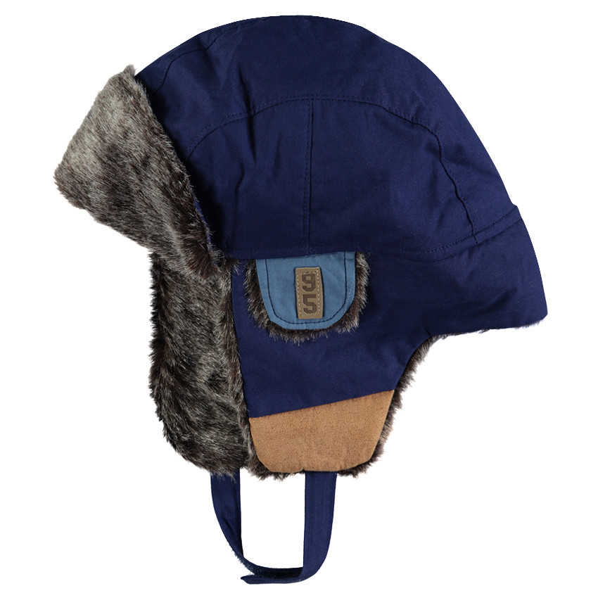 Chapka unie doublée fausse fourrure  