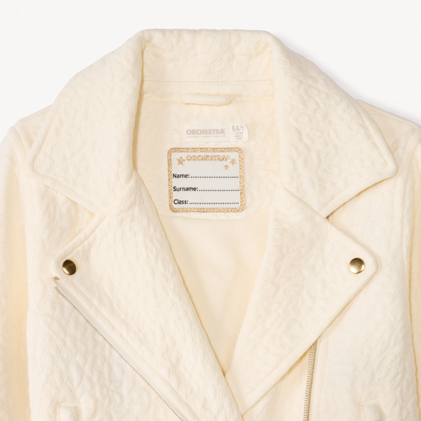 Perfecto en jacquard texturé léopard pour fille 