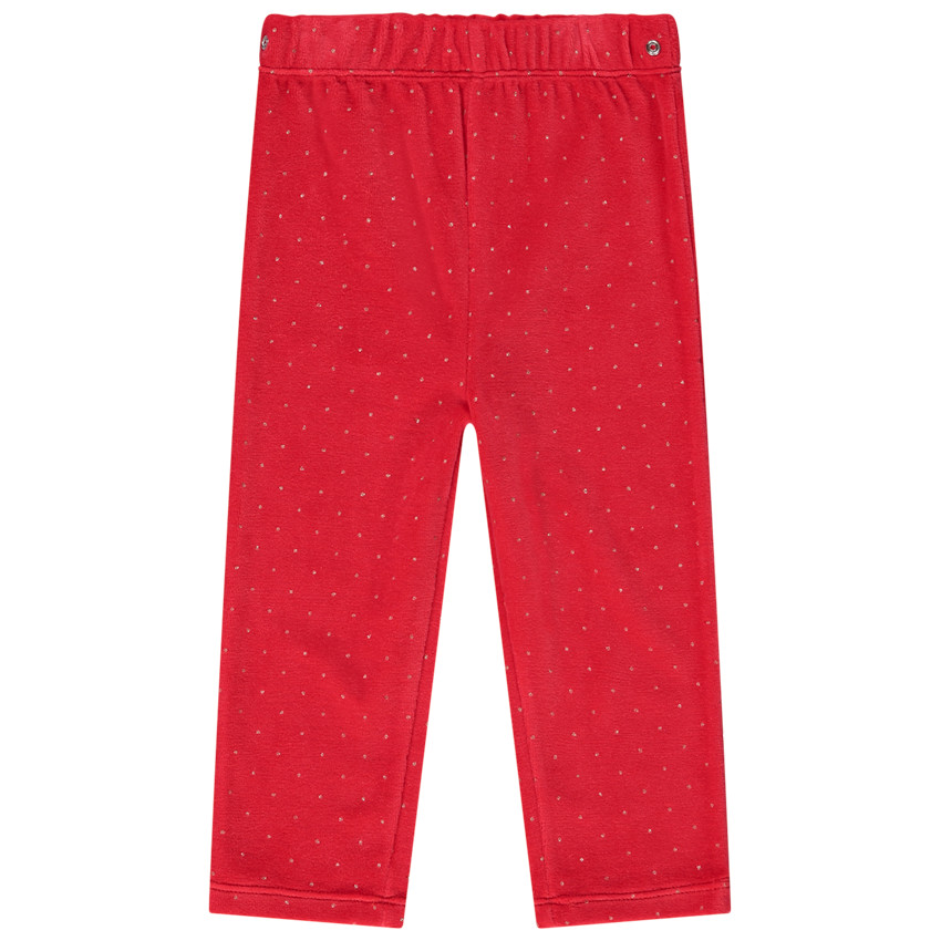 Pyjama 2 pièces en velours biche de Noël pour bébé fille 