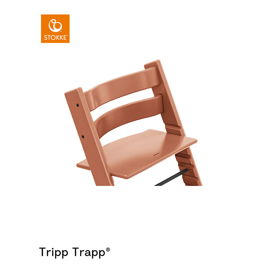 Chaise-haute évolutive Tripp Trapp hêtre terracotta 