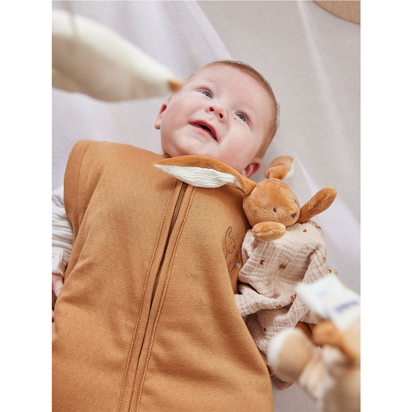 Slaapzak afritsbare mauwen 100cm Jersey Pointelle 