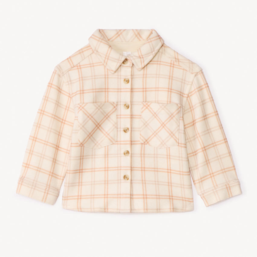 Surchemise en flanelle à carreaux pour bébé fille 