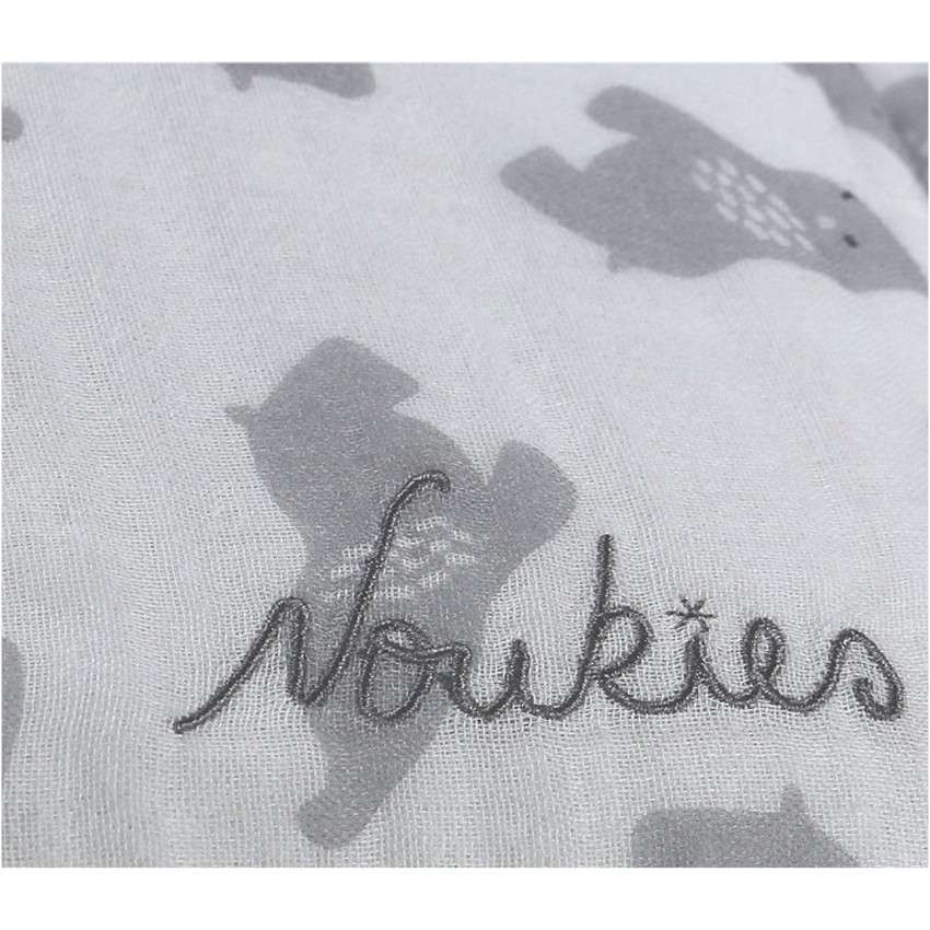 Tour de lit respirant en mousseline de coton imprimé éléphants - Gris clair 