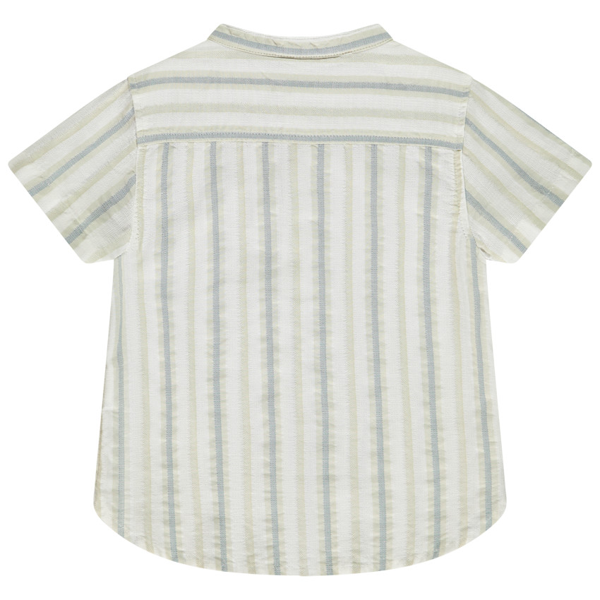 Korte mouwen hemd met mao kraag voor baby jongen 