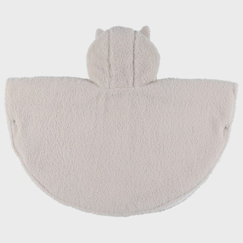 Poncho en Groloudoux Sherpa 6/12m Latte 