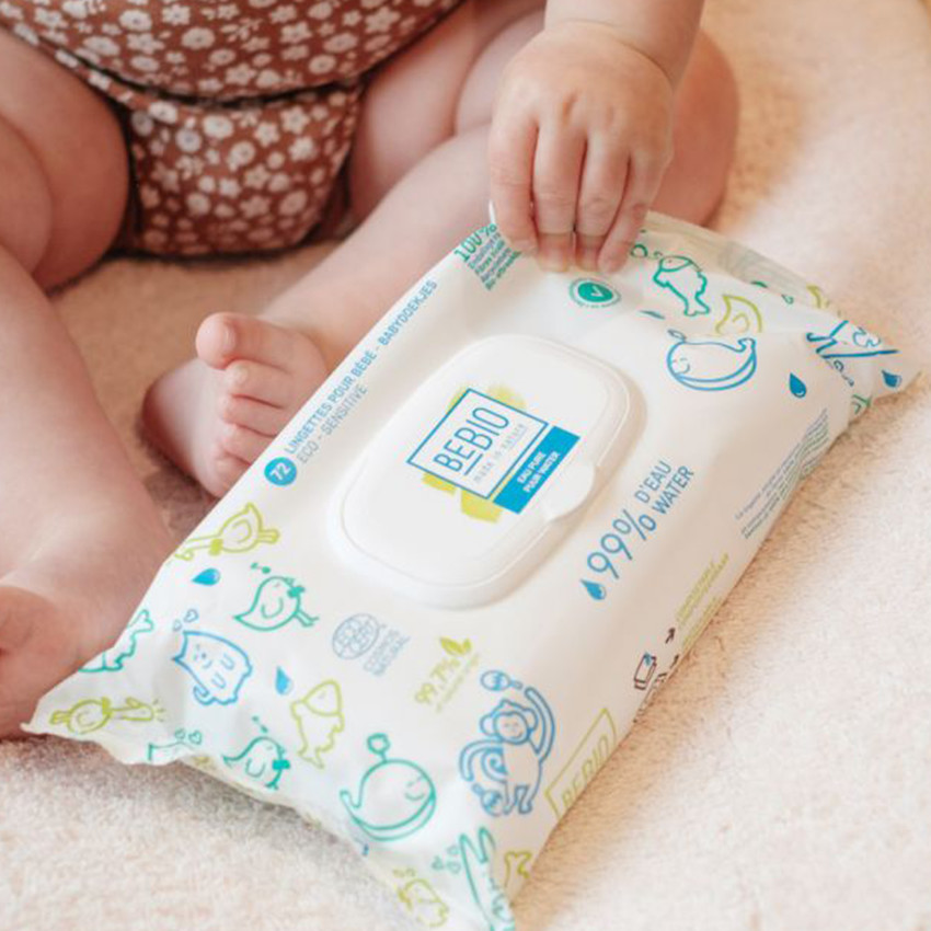 Lingettes bébé 99% d'eau x72 