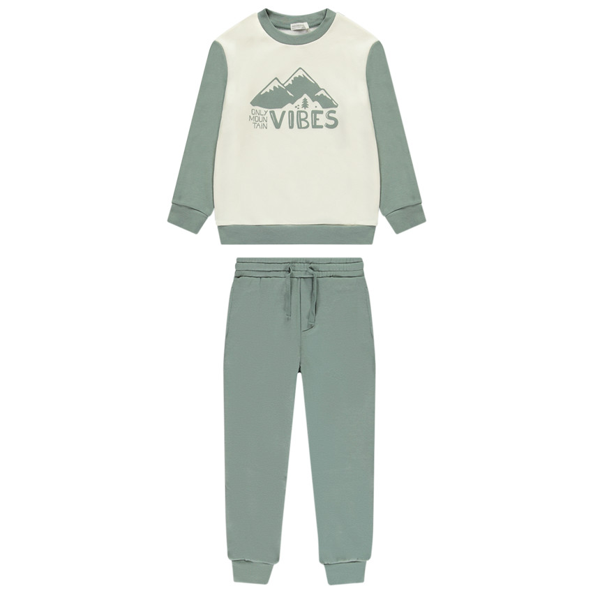 Jogging set in fluweel fleece voor jongen 
