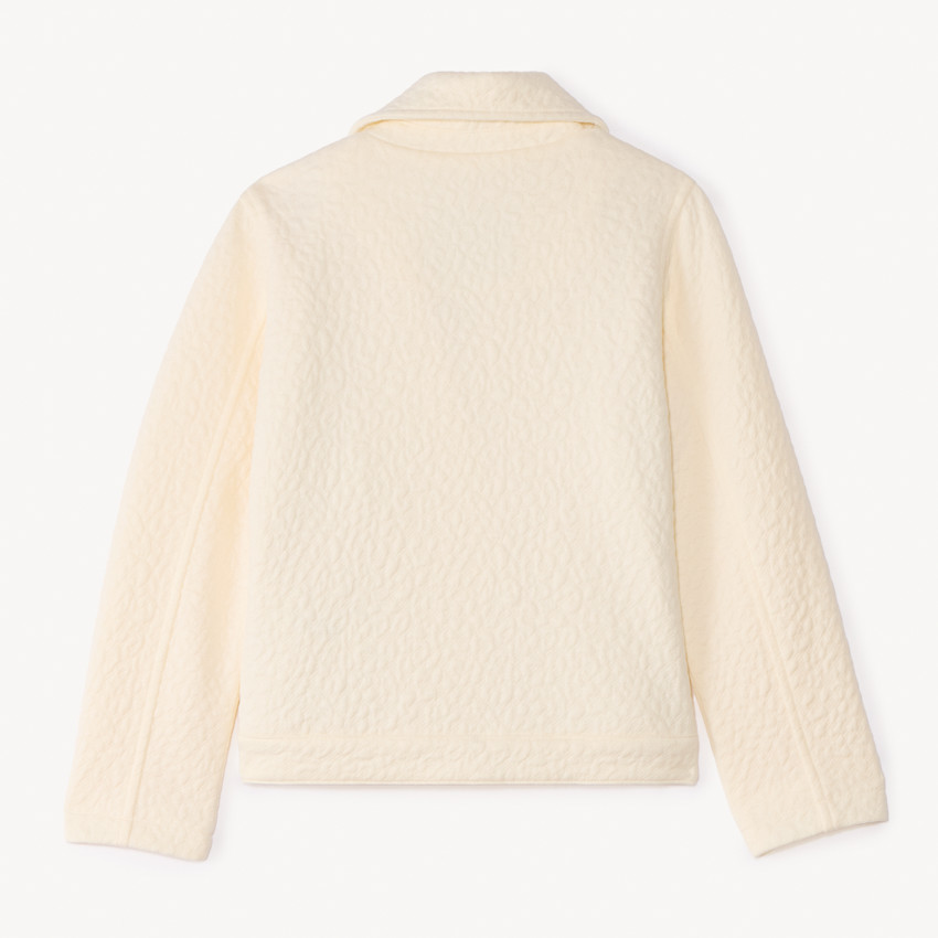 Perfecto en jacquard texturé léopard pour fille 