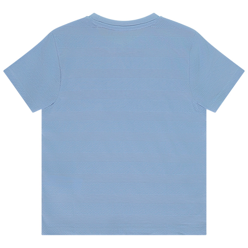 T-shirt manches courtes uni effet bandes texturées pour garçon 