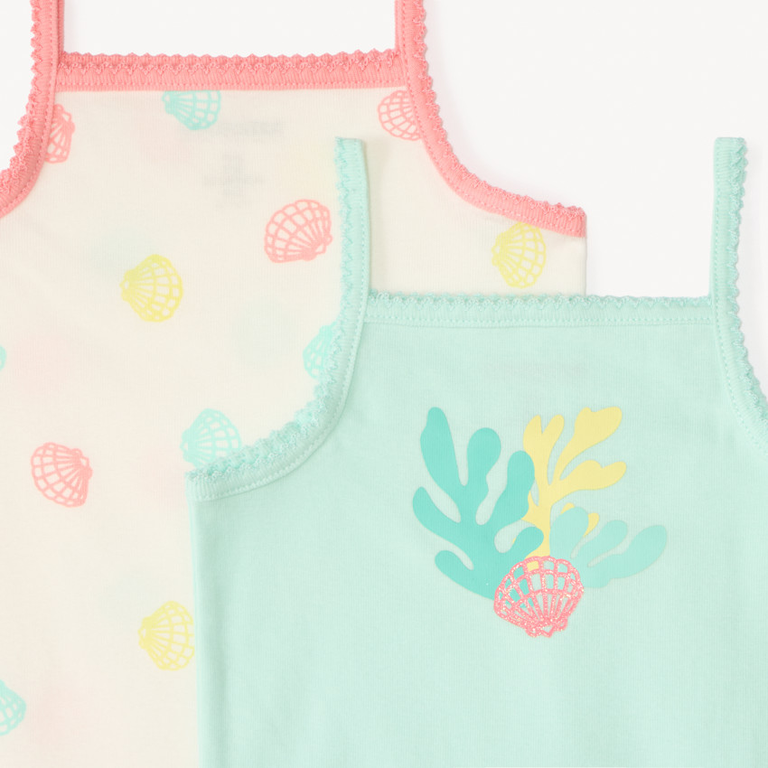 Set van 5 tanktops met strandmotieven voor babymeisjes 