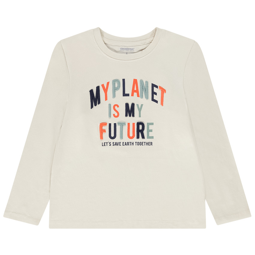 T-shirt met lange mouwen in jersey met fantasieprint voor kinderen 