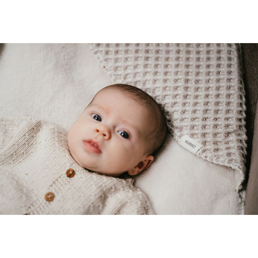 Couverture enveloppante Teddy Oslo Crumble 100x100cm 