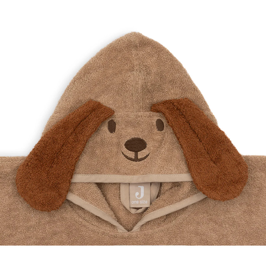 Poncho de bain éponge - Diego le chien - Biscuit - 75x75 cm 