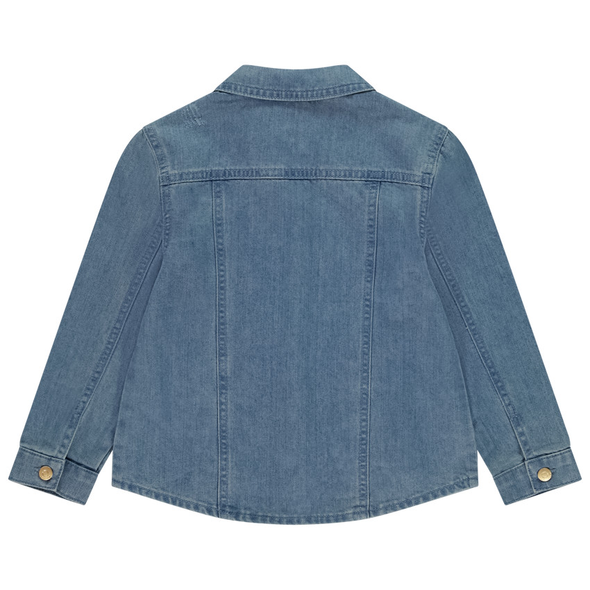 Overhemd in jeans used effect voor meisjes 
