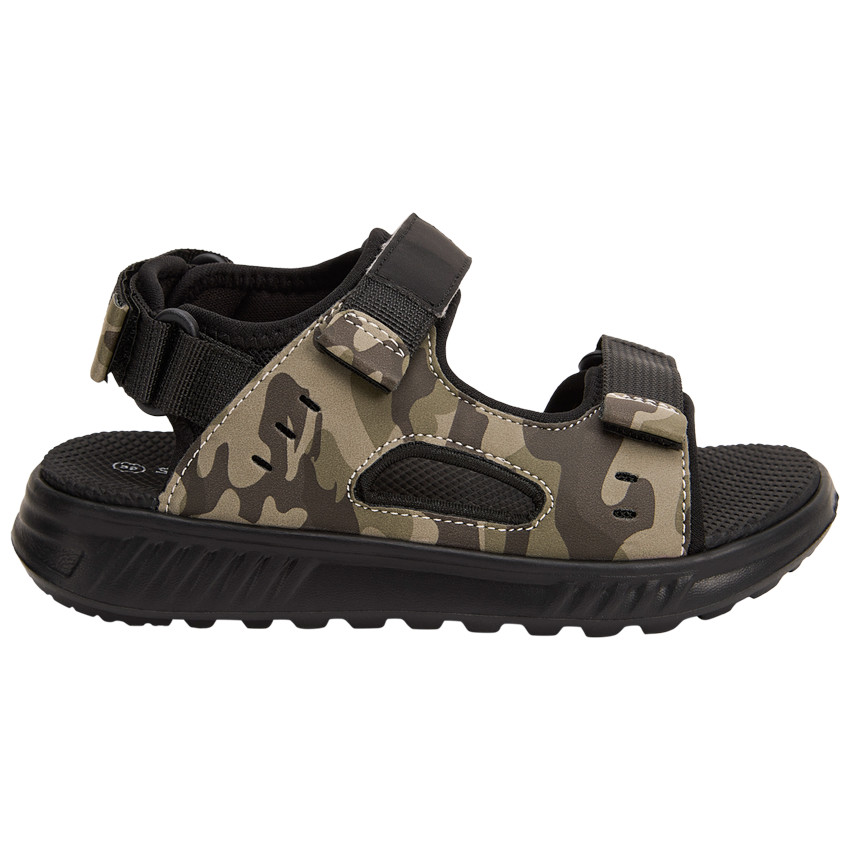 Dubbele klittenbandsandalen met camouflageprint voor jongens 