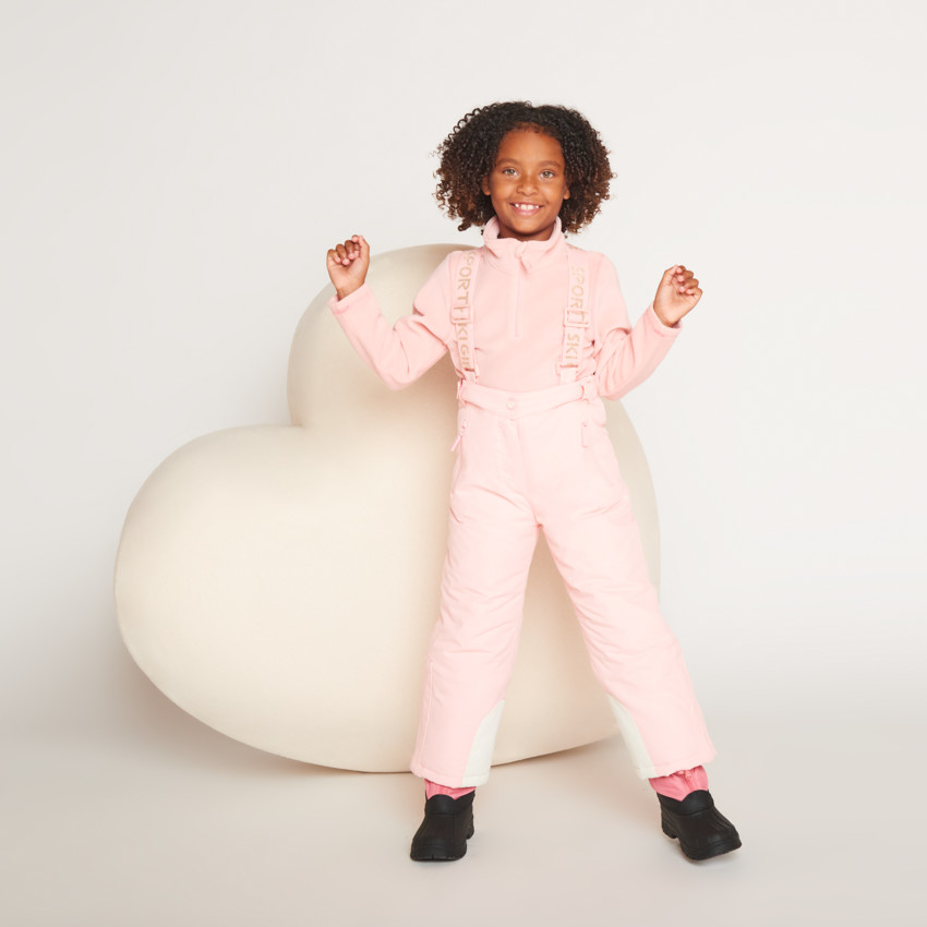 Sweat polaire de ski uni pour fille 