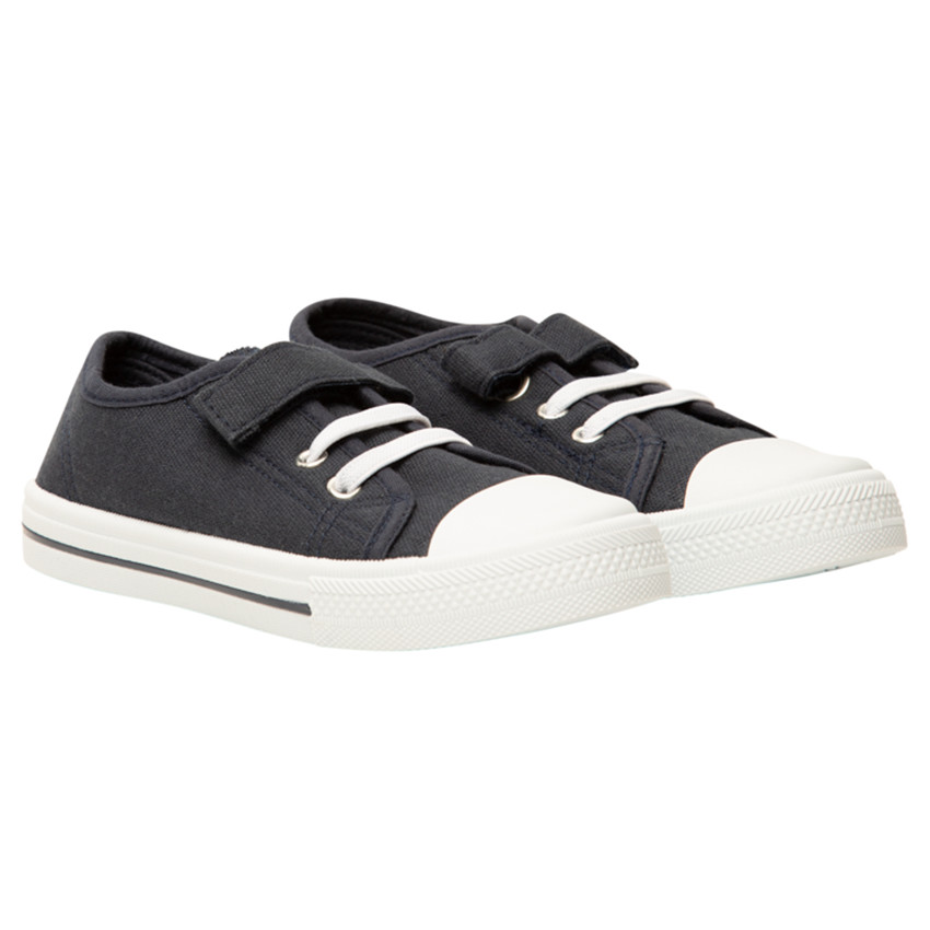 Lage sneakers van stof met elastische veters en klittenband voor jongens 