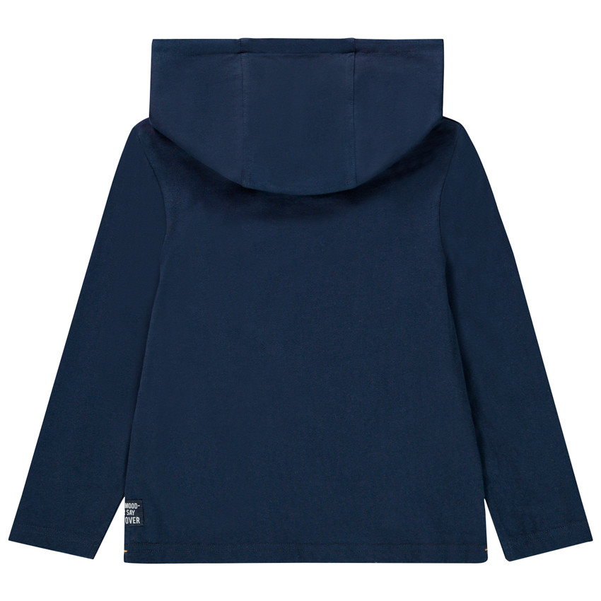 Langarm T-shirt met capuchon en joystickprint voor jongens 