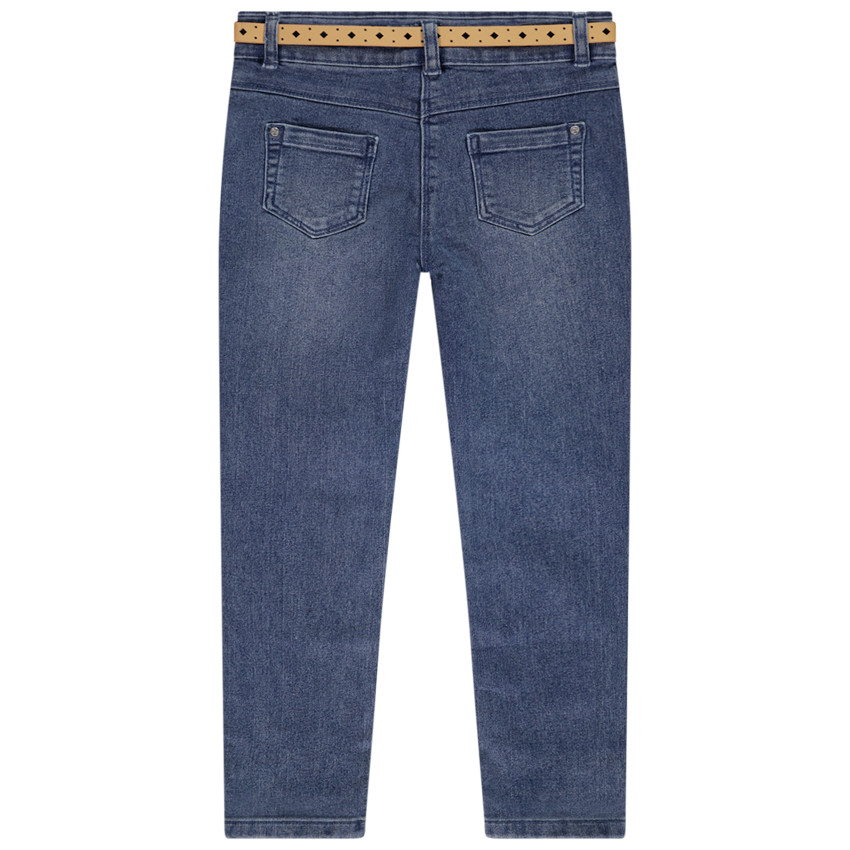 Slimme jeans met open riem voor meisjes 
