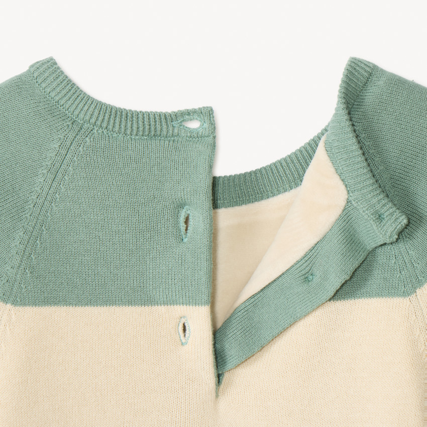 Pull met lange mouwen, speels gebreid en gevoerd met fluweel voor babyjongens 