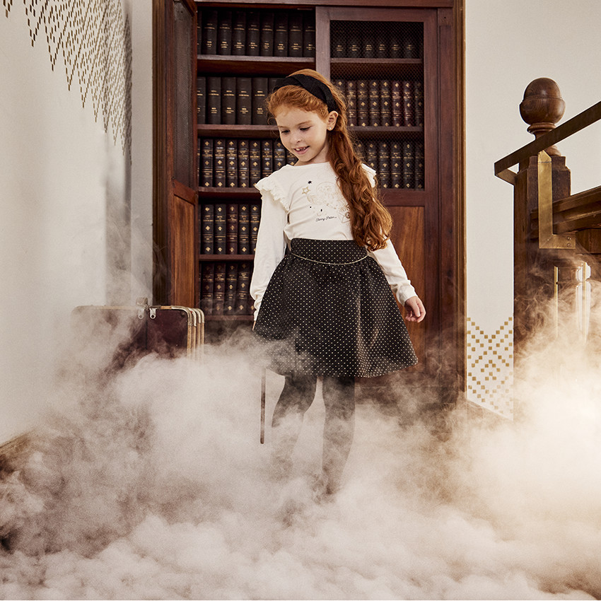 T-shirt met lange mouwen glitterprint Hedwige Warner voor meisjes 