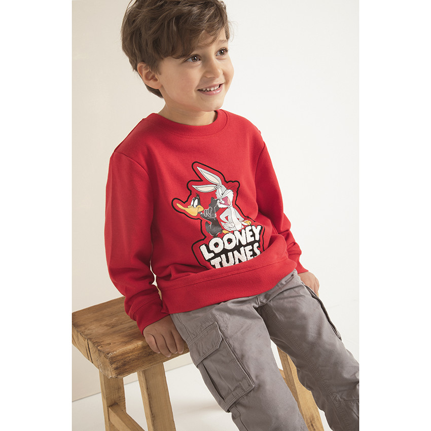 Sweat en molleton print Looney Tunes pour garçon 