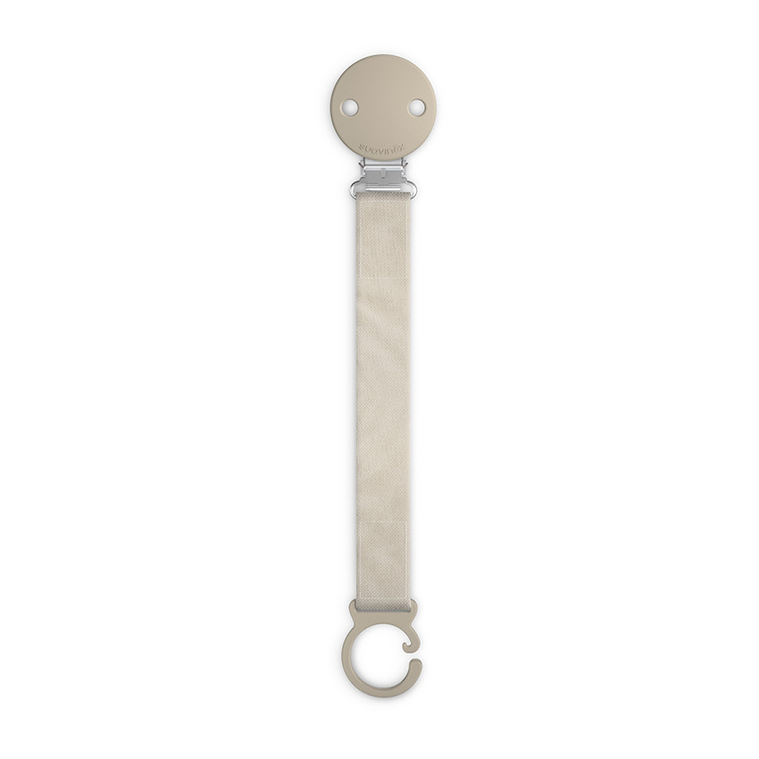 Speenhouder linten clip Wonder lichtbruin 