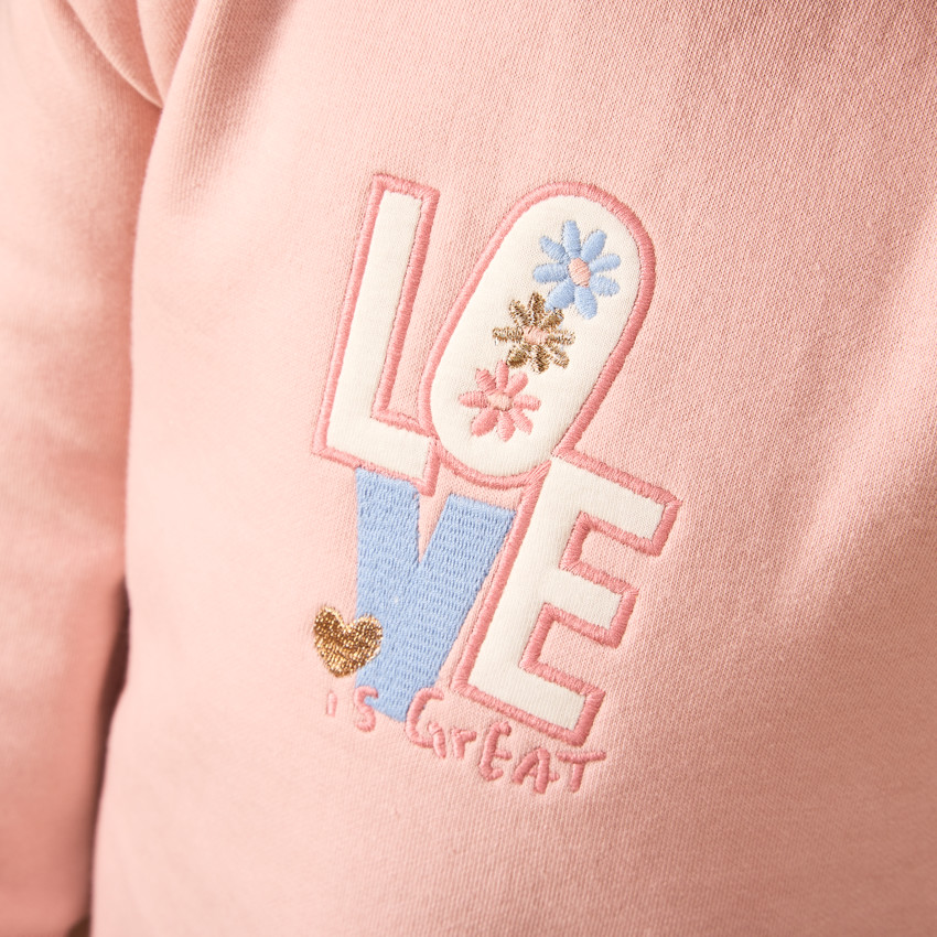 Fleece jurk met patch van fantasie voor meisjes 