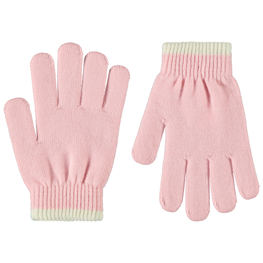 Gants en tricot uni pour fille 