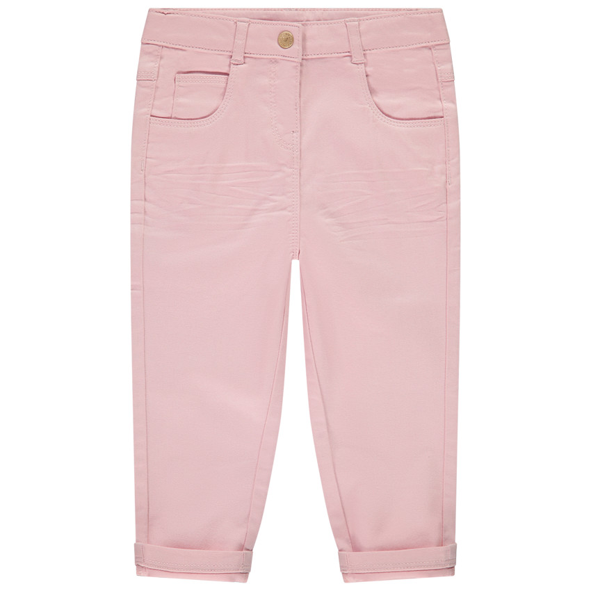 Effen twill broek met zakken voor meisjes 