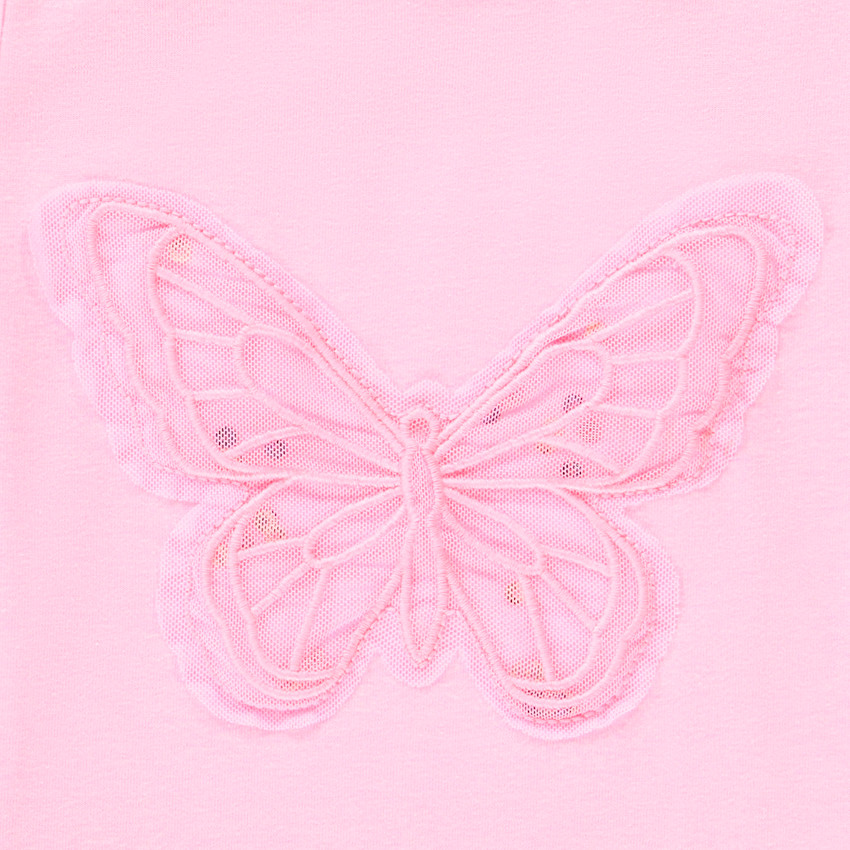 Débardeur patch papillon en tulle et sequins pour fille 
