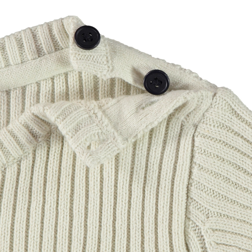 Pull en tricot côtelé et rayé pour bébé garçon 
