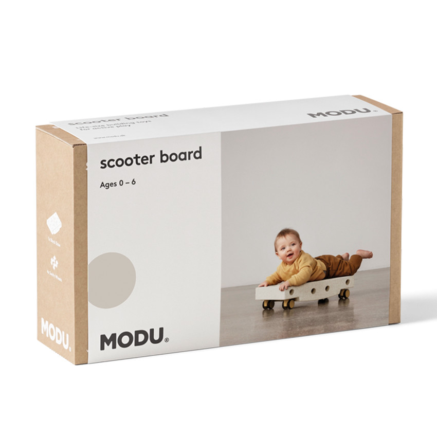 Scooter board basismotoriek 0-6jaar Sand Grey/Honey Yellow 
