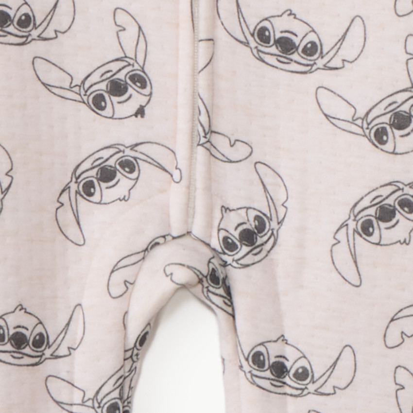 Combinaison longue à capuche imprimée Stitch Disney pour bébé garçon  