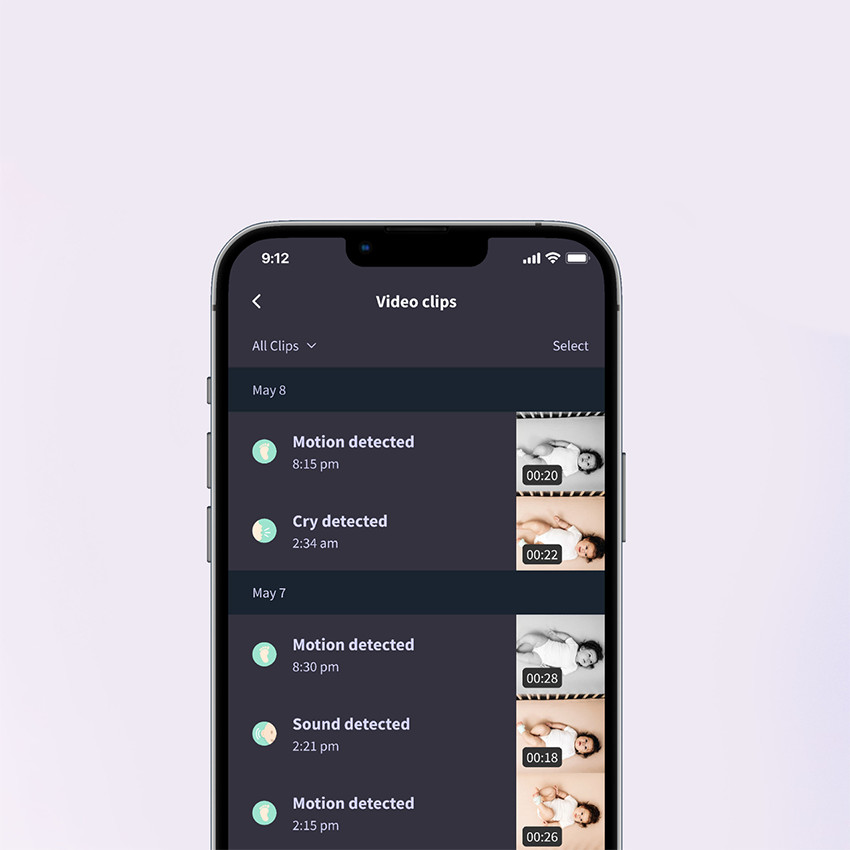 Pack babyphone vidéo Cam 2 + chaussette connectée Dream Sock menthe 