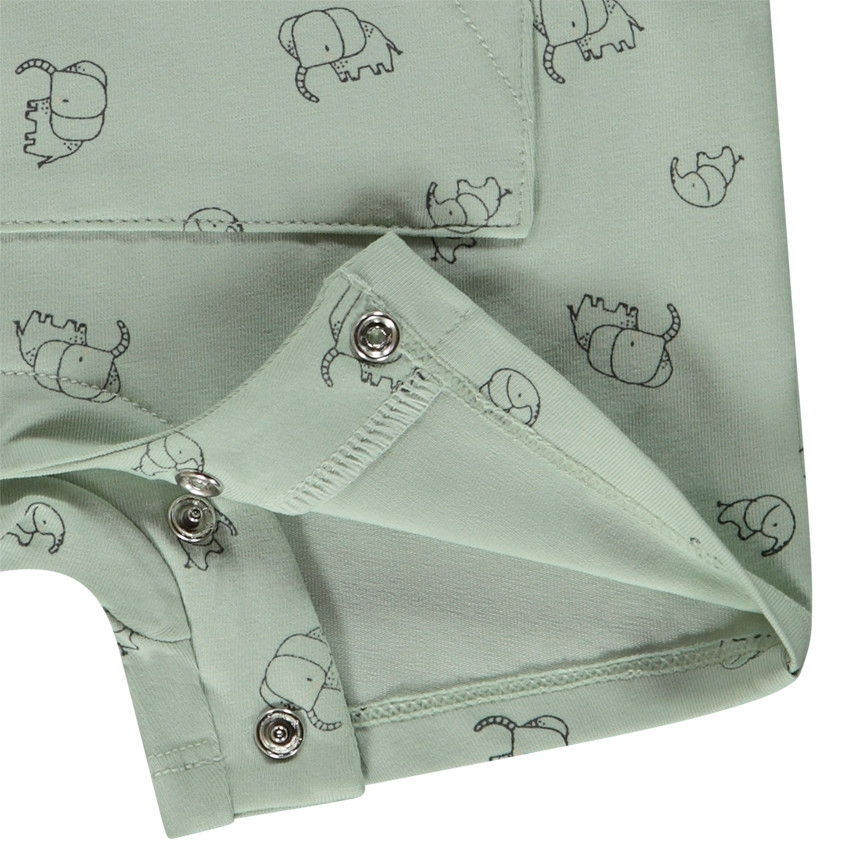 Combinaison courte imprimé éléphants pour bébé garçon 