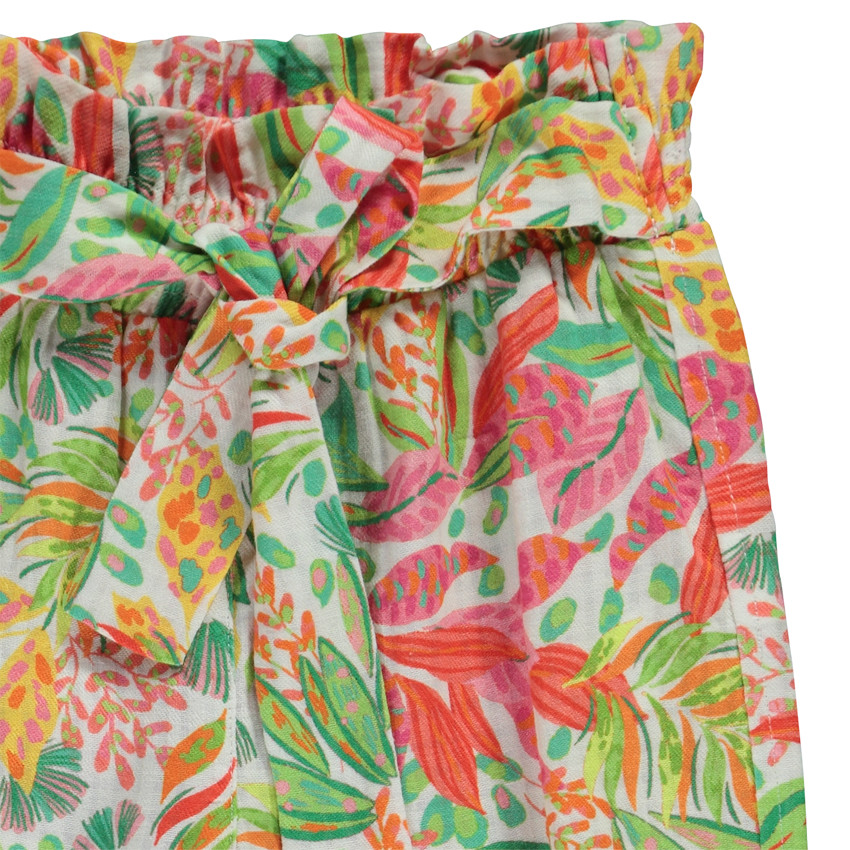 Vloeibare broek met bloemenprint voor meisjes 