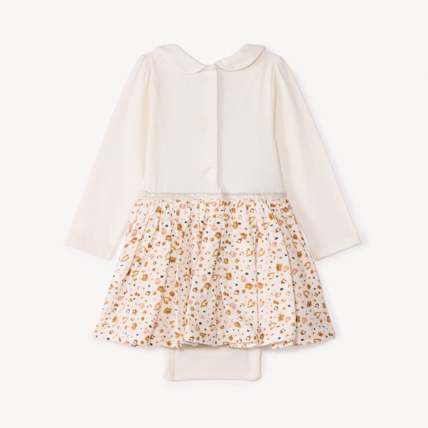 Robe body effet 2 en 1 imprimé léopard pour bébé fille 